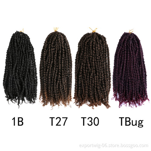 Pre-Twisted Hair 18 Inch Faux Locs Water Wave Crochet Braid French Curls Long Locs Urtra Synthetic Braiding Jumbo Ombre